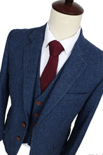 Load image into Gallery viewer, Wool Blue Blazer suits
