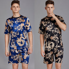 Load image into Gallery viewer, Print Satin Men Pajama Suit
