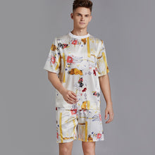 Load image into Gallery viewer, Print Satin Men Pajama Suit

