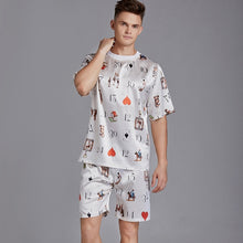 Load image into Gallery viewer, Print Satin Men Pajama Suit
