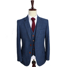 Load image into Gallery viewer, Wool Blue Blazer suits
